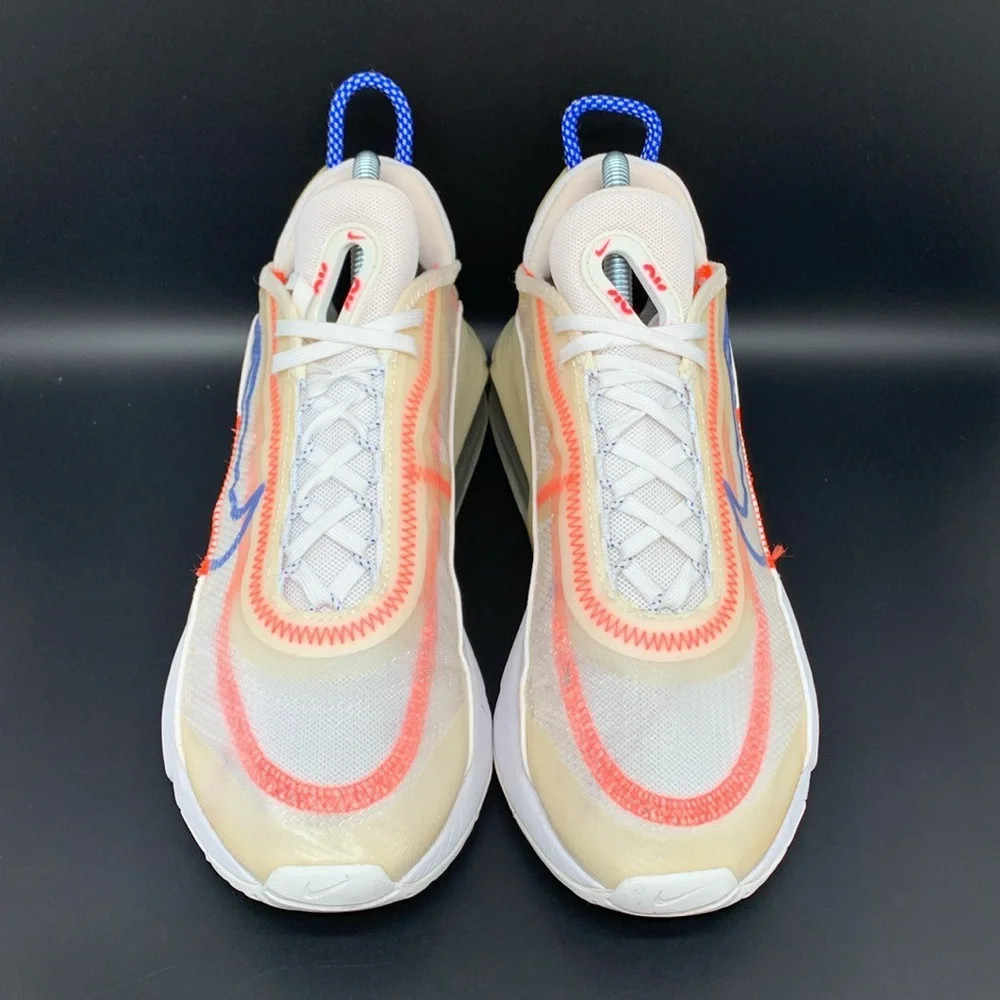 Nike Air Max 2090 White Racer Blue Crimson Running Shoes CT1290-100 Women’s Sz 9